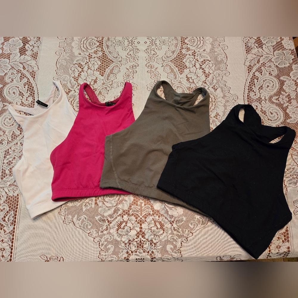 Bundle of 4 Stoic/Backcountry brand hiking workout sports bra tops